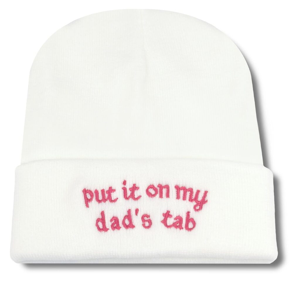 5783 Cool Embroidered Beanie , Funny Winter Knit Cuffed Skull Cap, Warm